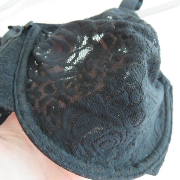 WACOAL Halo Lace Moulded Bra in Black Floral - Size 32G - Picture 6 of 12